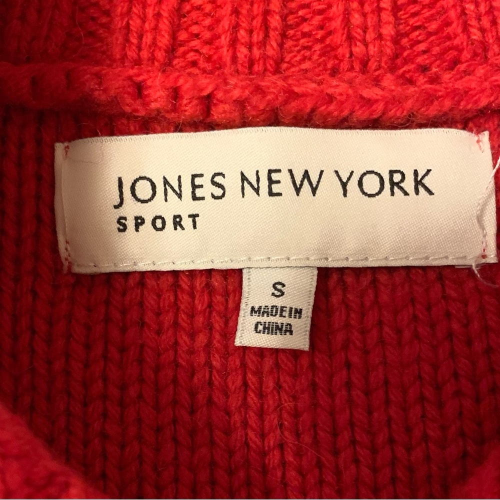 Jones New York Red Cable Knit Cardigan - Picture 8 of 10